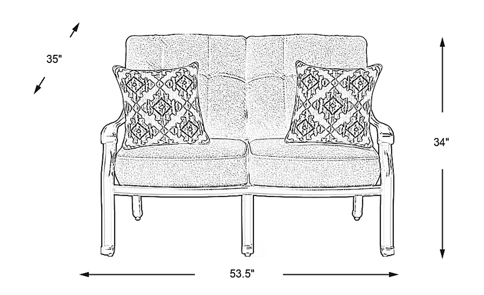 Dimension Image. Please refer to the Dimension Tab on this page for dimension details.