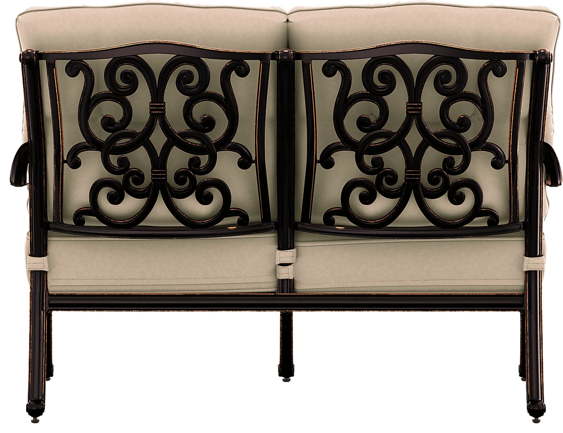 Cindy Crawford Home Lake Como Antique Bronze 6 Pc Outdoor Seating Set with Mushroom Cushions - Image 4