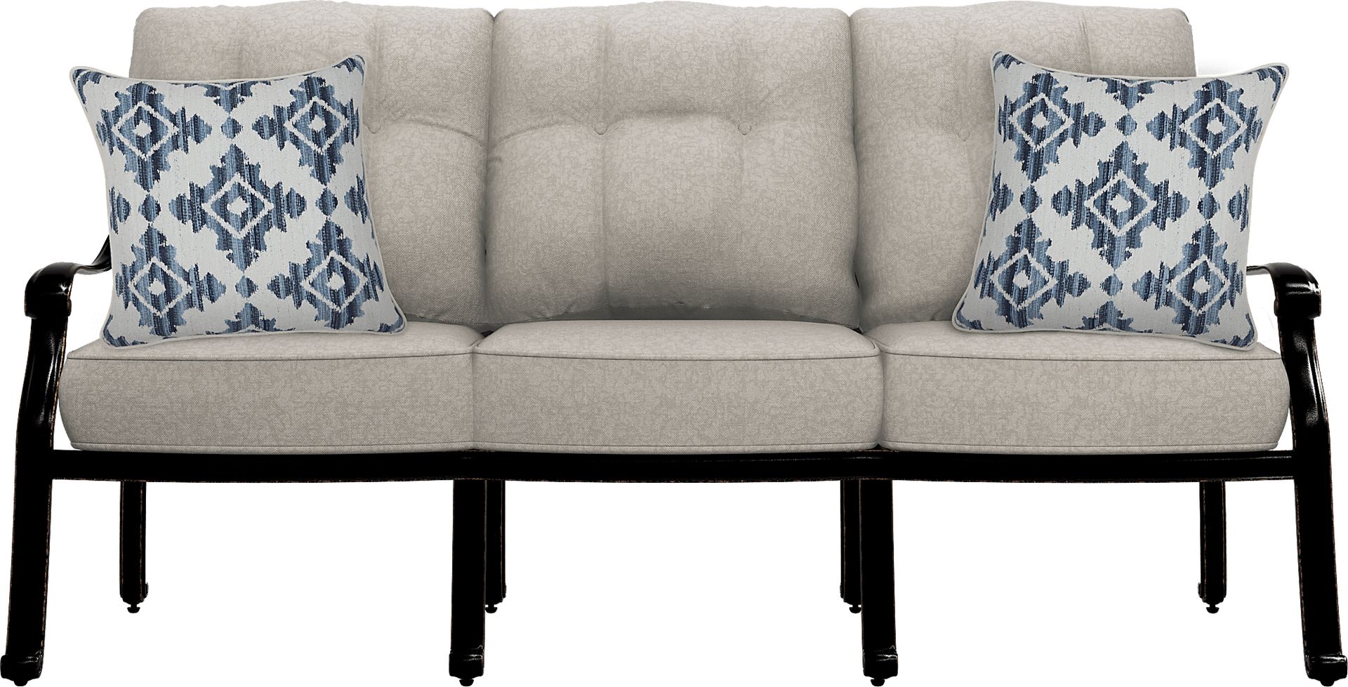 Cindy Crawford Home Lake Como Antique Bronze 6 Pc Outdoor Seating Set With Ash Cushions - Image 2