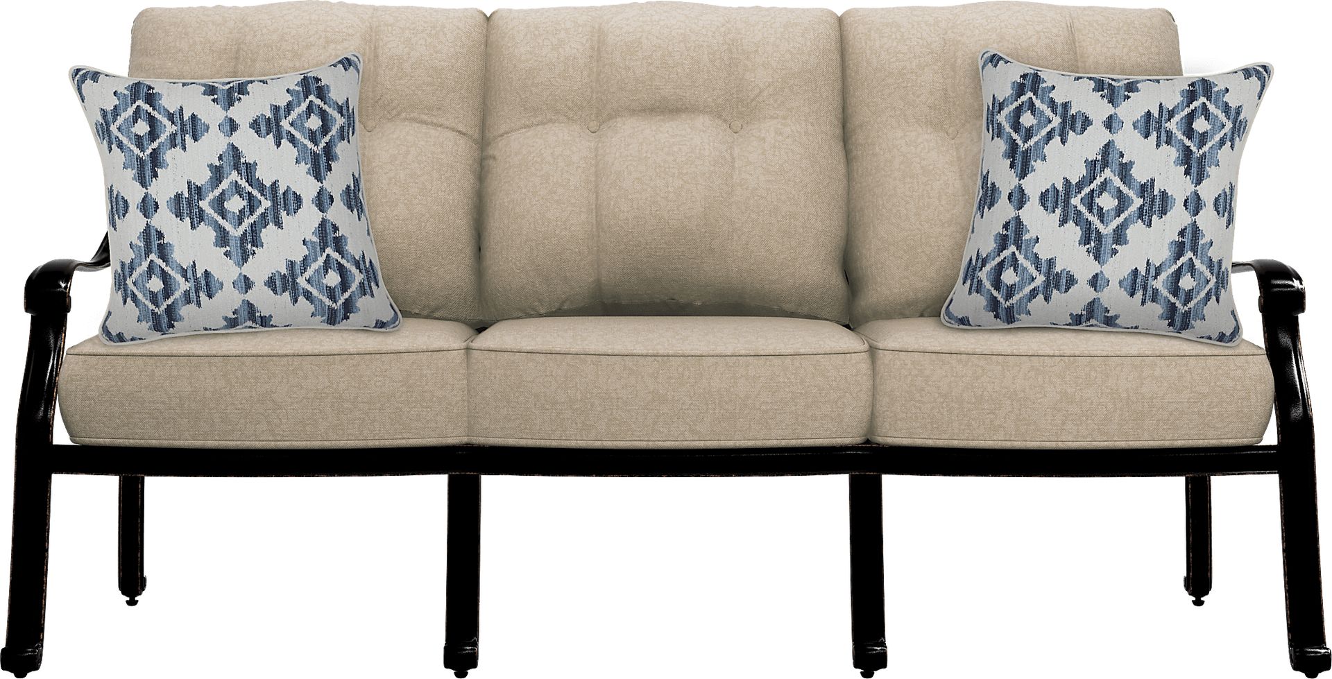 Cindy Crawford Home Lake Como Antique Bronze 6 Pc Outdoor Seating Set With Mushroom Cushions - Image 2