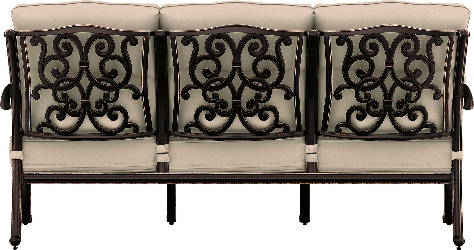 Cindy Crawford Home Lake Como Antique Bronze 6 Pc Outdoor Seating Set With Mushroom Cushions - Image 4