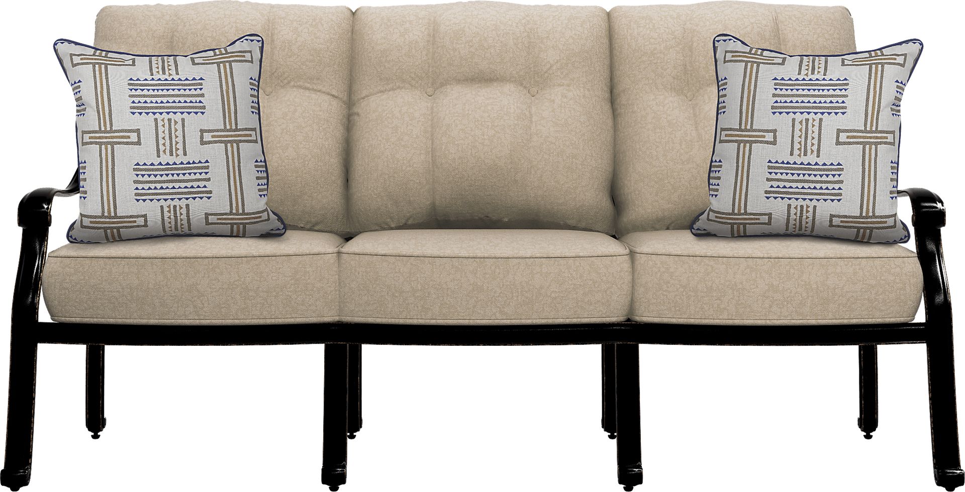 Cindy Crawford Home Lake Como Antique Bronze 6 Pc Outdoor Seating Set With Mushroom Cushions - Image 3