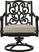 Cindy Crawford Home Lake Como Antique Bronze Swivel Rocker Arm Chair with Silk-Colored Cushion