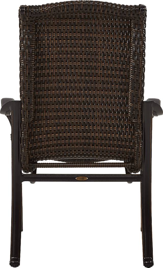 Cindy Crawford Home Lake Como Antique Bronze Wicker Arm Chair - Thumbnail - Image 3