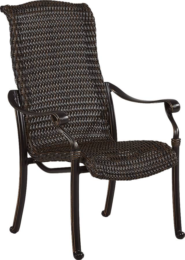 Cindy Crawford Home Lake Como Antique Bronze Wicker Arm Chair - Thumbnail - Image 1