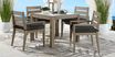 Cindy Crawford Home Lake Tahoe Gray 5 Pc Square Outdoor Dining Set with Charcoal Cushions
