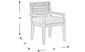 Lake Tahoe Gray Outdoor Arm Chair with Charcoal Cushion
