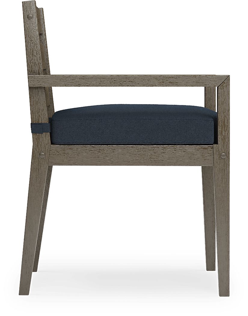 Lake Tahoe Gray Outdoor Arm Chair - Thumbnail 3