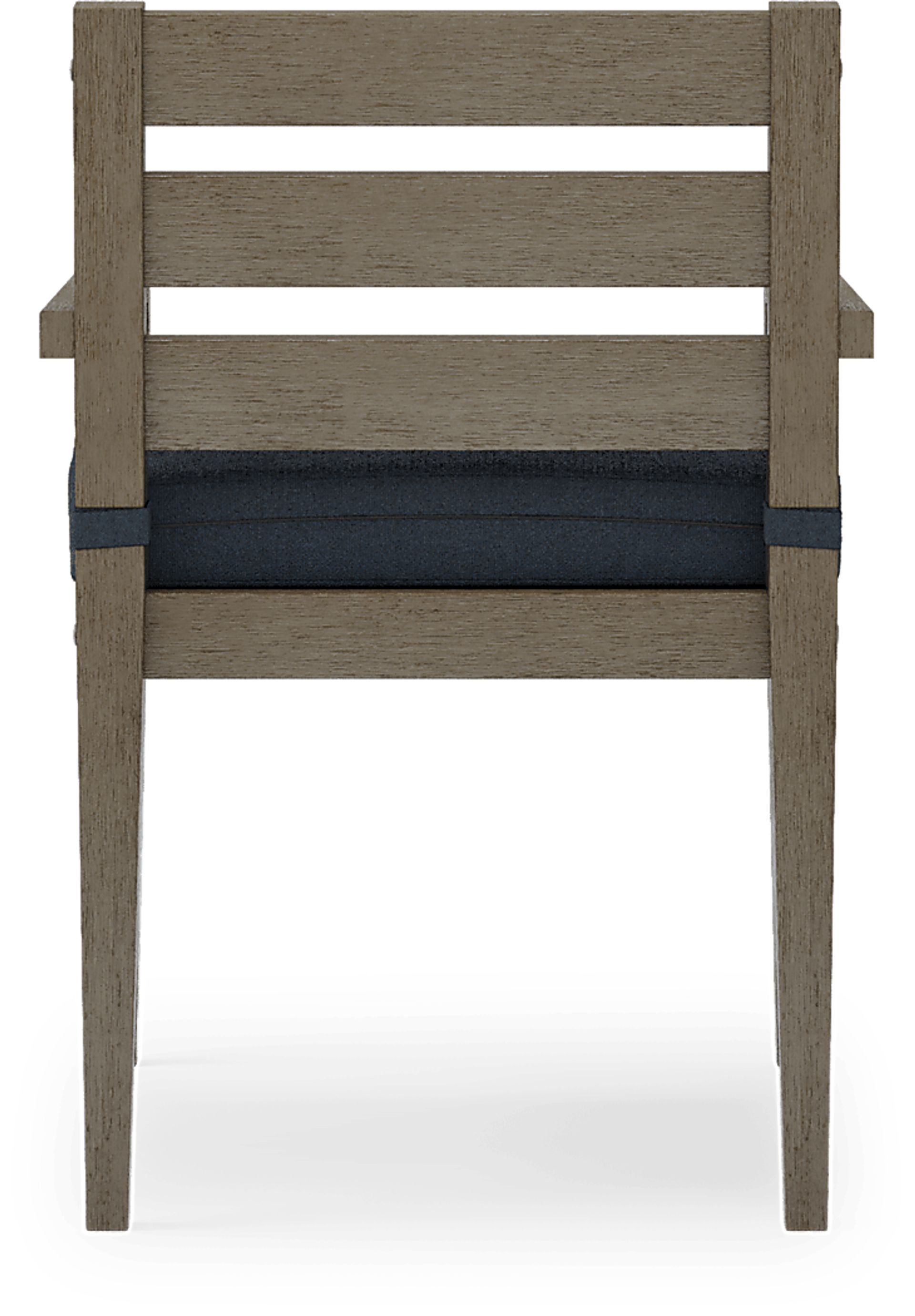 Lake Tahoe Gray Outdoor Arm Chair with Indigo Cushion - Image 5