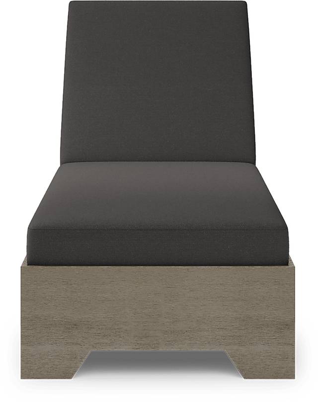 Cindy Crawford Home Lake Tahoe Gray Outdoor Chaise with Charcoal Cushions - Thumbnail - Image 2