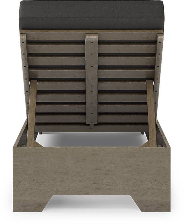 Cindy Crawford Home Lake Tahoe Gray Outdoor Chaise with Charcoal Cushions - Thumbnail - Image 3