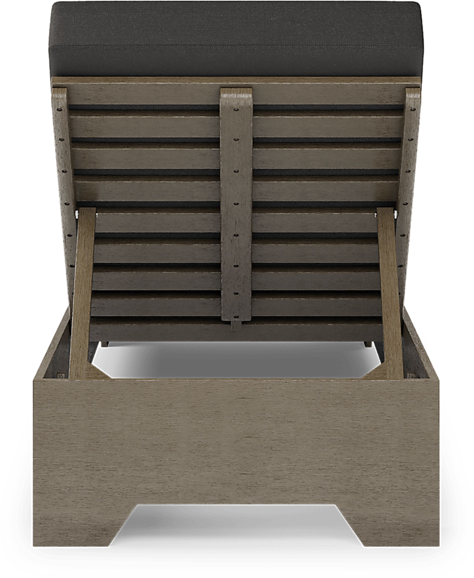 Cindy Crawford Home Lake Tahoe Gray Outdoor Chaise with Charcoal Cushions - Image 3
