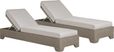 Cindy Crawford Home Lake Tahoe Gray Outdoor Chaise with Seagull Cushions, Set of 2