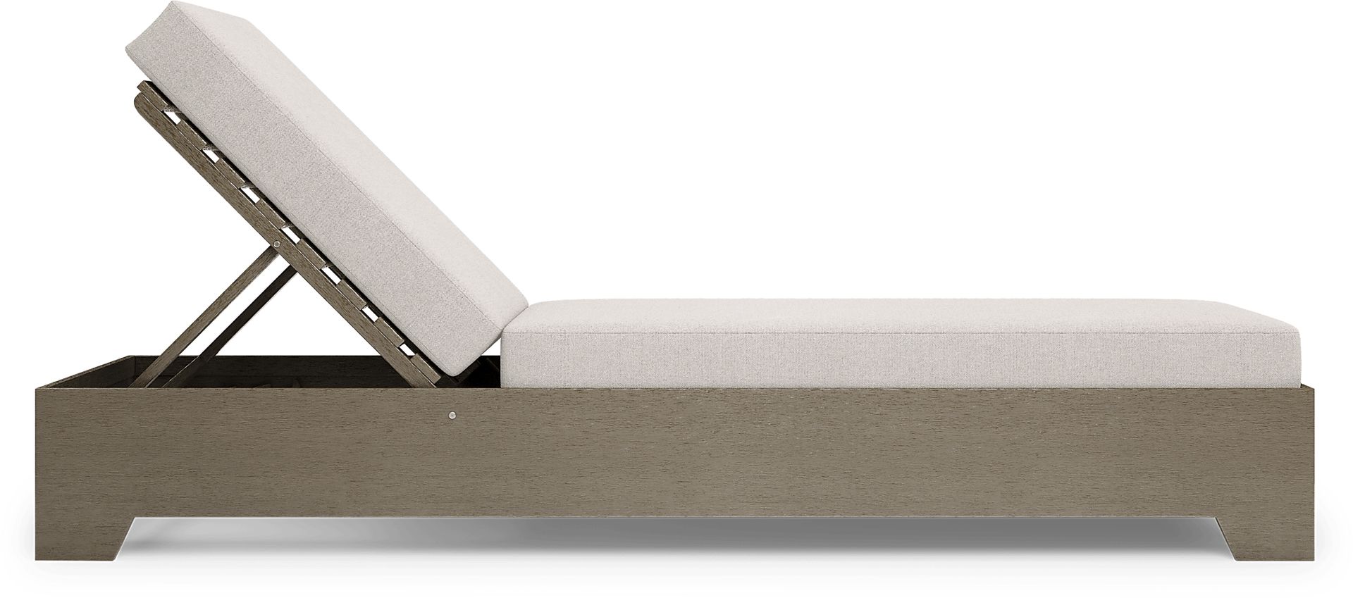 Lake Tahoe Gray Outdoor Chaise with Seagull Cushions - Image 4