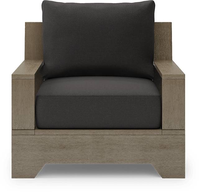 Cindy Crawford Home Lake Tahoe Gray Outdoor Club Chair with Charcoal Cushions - Thumbnail - Image 3