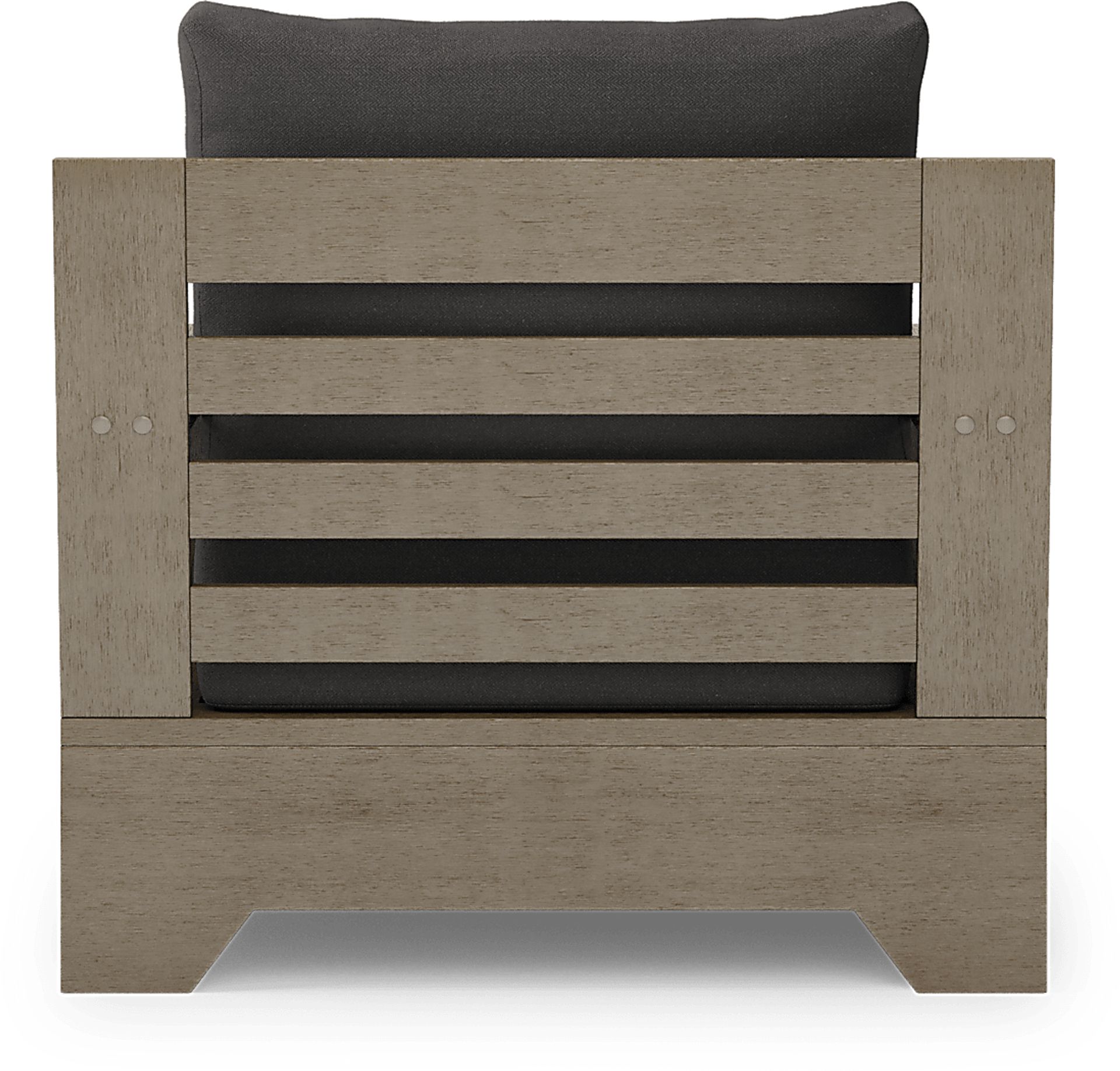 Cindy Crawford Home Lake Tahoe Gray Outdoor Club Chair with Charcoal Cushions - Image 4