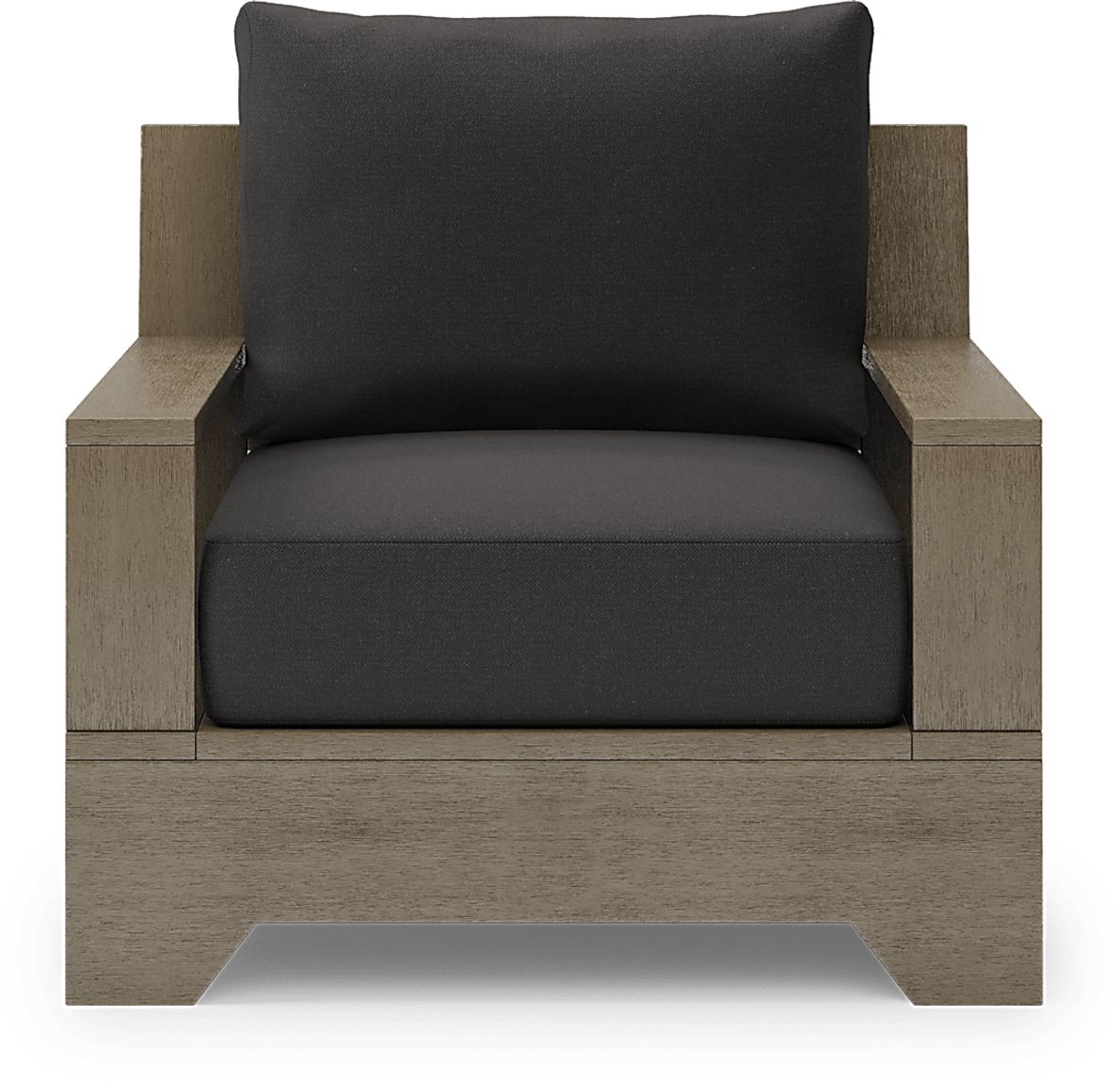 Cindy Crawford Home Lake Tahoe Gray Outdoor Club Chair with Charcoal Cushions
