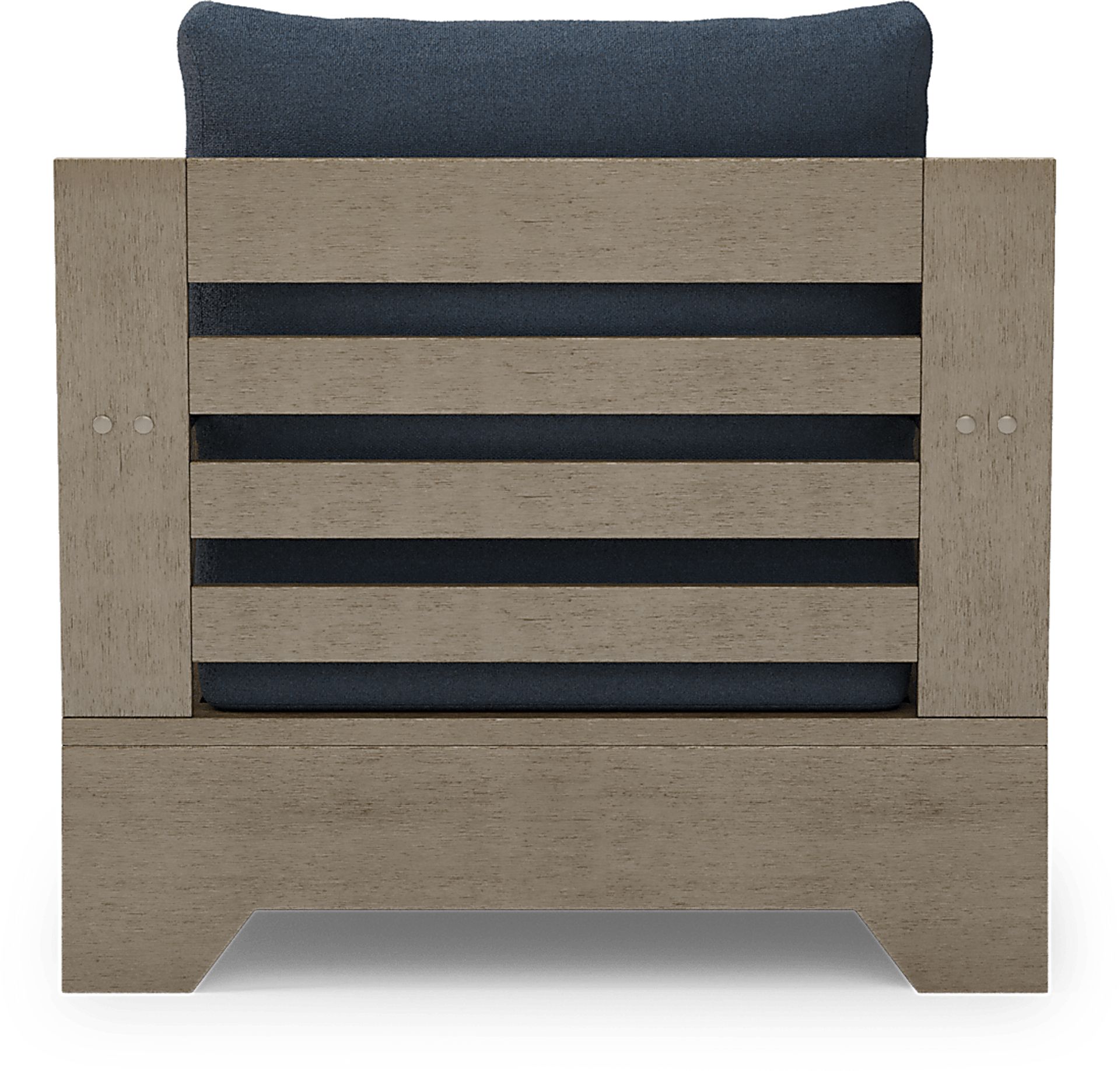 Cindy Crawford Home Lake Tahoe Gray Outdoor Club Chair with Indigo Cushions - Image 4