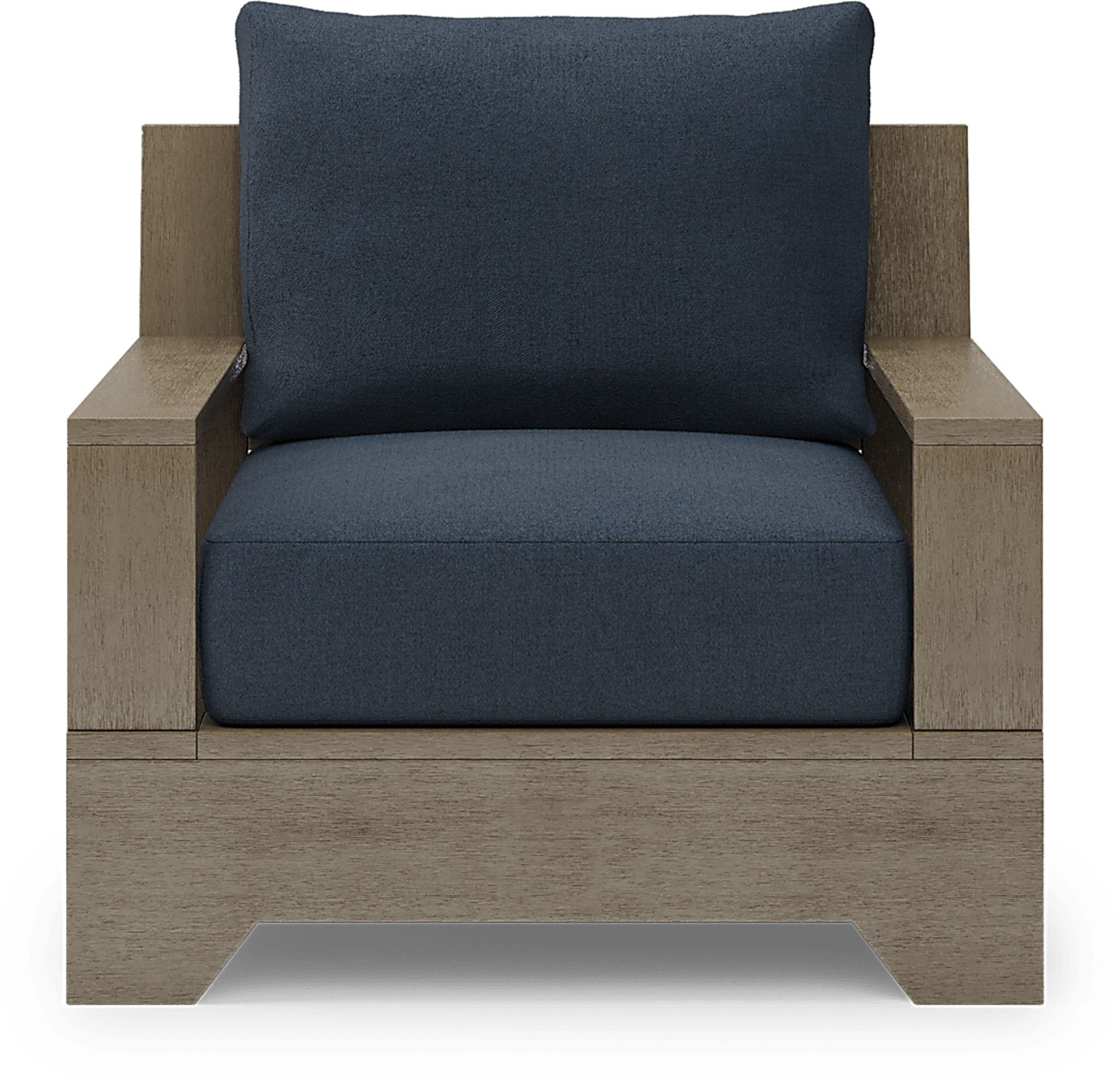 Lake Tahoe Gray 4 Pc Outdoor Sofa Seating Set with Indigo Cushions - Image 5