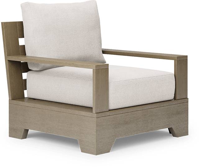 Cindy Crawford Home Lake Tahoe Gray Outdoor Club Chair with Seagull Cushions - Thumbnail - Image 1