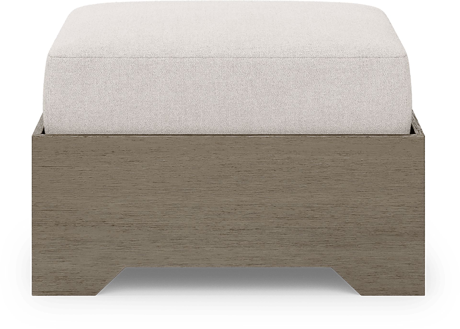 Lake Tahoe Gray Outdoor Ottoman with Seagull Cushion - Image 2