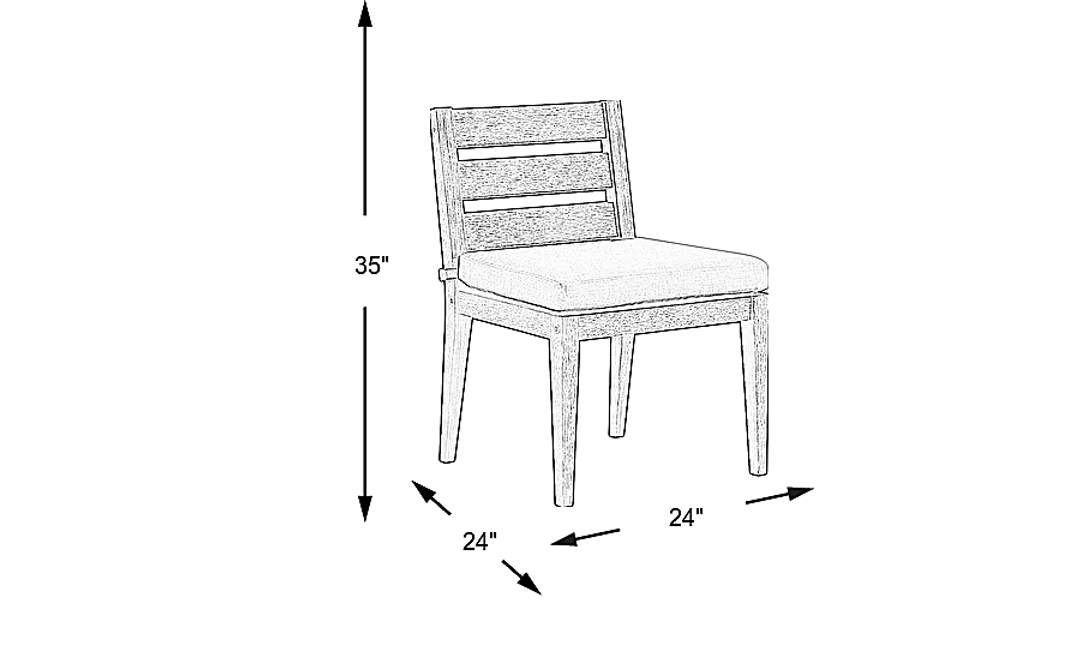Lake Tahoe Gray Outdoor Side Chair with Seagull Cushion