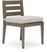 Lake Tahoe Gray Outdoor Side Chair with Beige Cushion