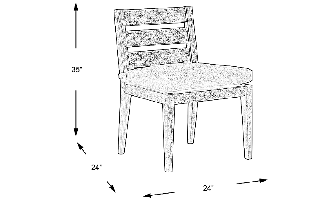 Lake Tahoe Gray Outdoor Side Chair with Charcoal Cushion