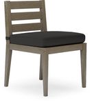 Cindy Crawford Home Lake Tahoe Gray Outdoor Side Chair with Charcoal Cushion