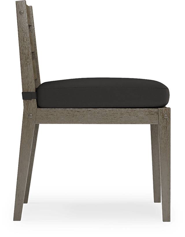 Cindy Crawford Home Lake Tahoe Gray Outdoor Side Chair with Charcoal Cushion - Thumbnail - Image 4