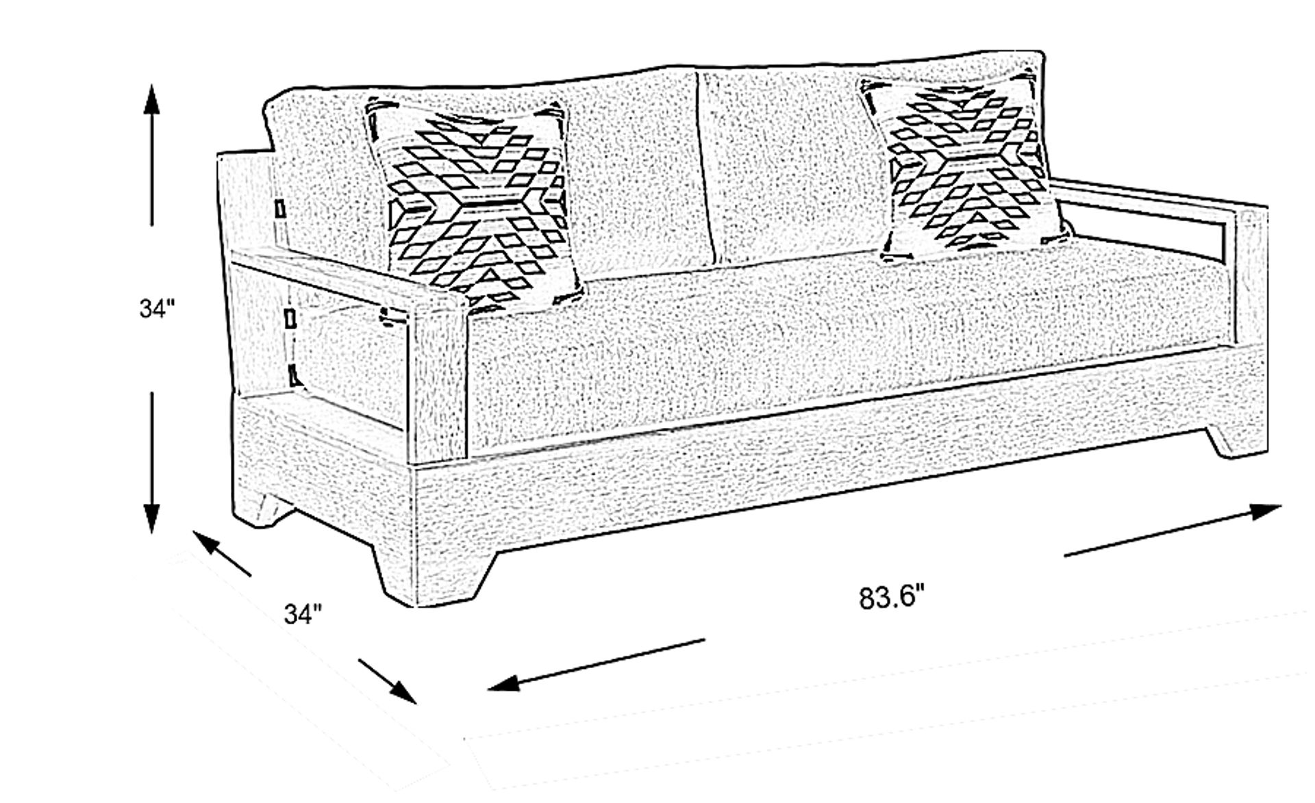 Dimension Image. Please refer to the Dimension Tab on this page for dimension details.