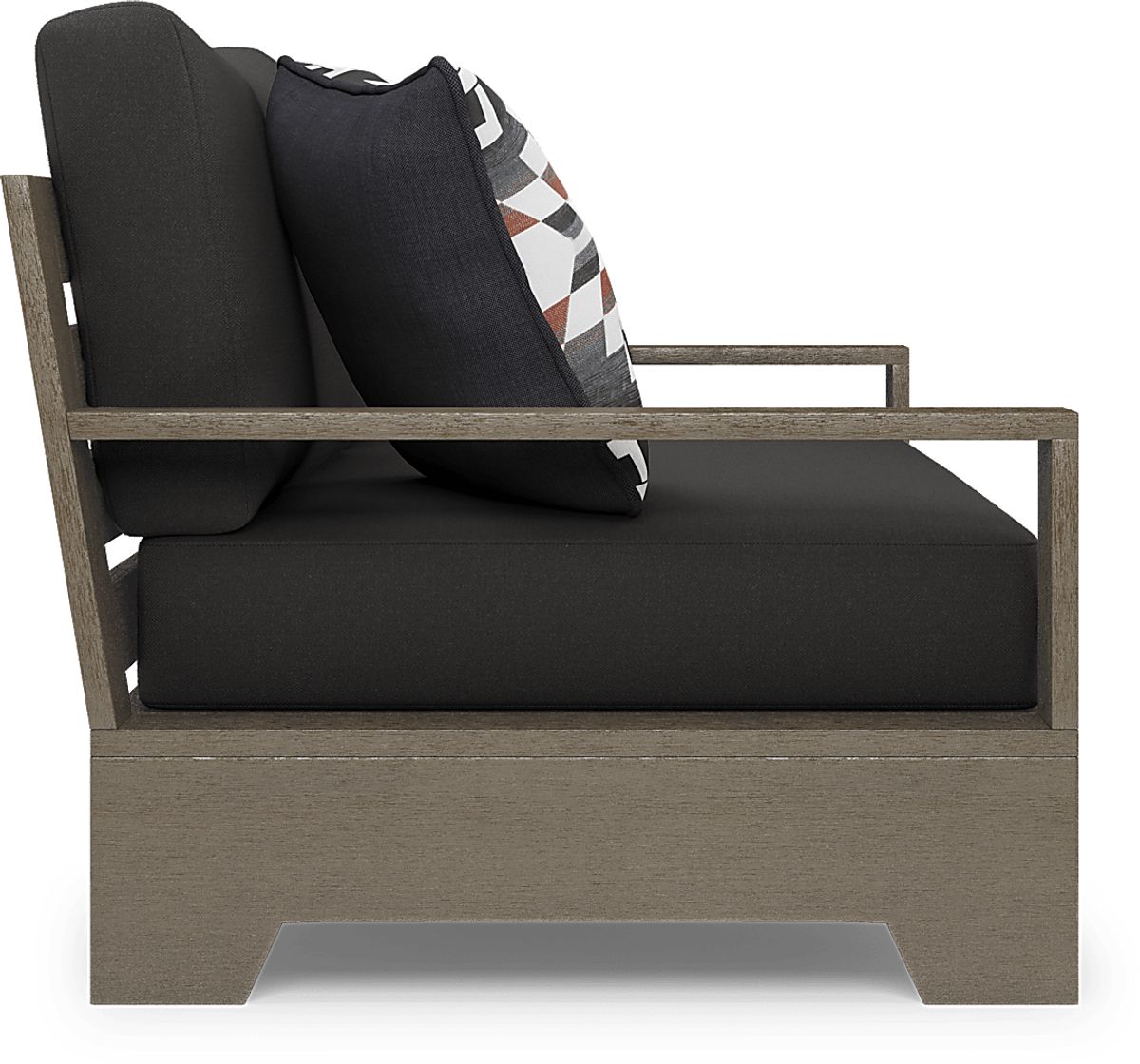 Cindy Crawford Lake Tahoe Gray Charcoal Black,Gray Wood Outdoor Sofa