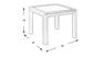 Lake Tahoe Gray Square Outdoor Dining Table