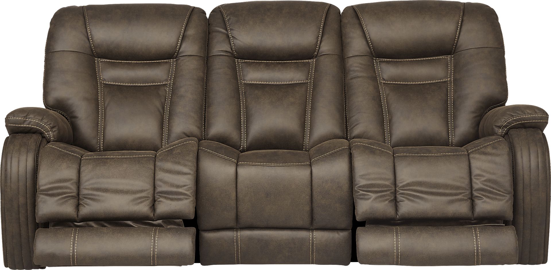 Cindy Crawford Home Lakewood Heights Brown Dual Power Reclining Sofa - Image 2