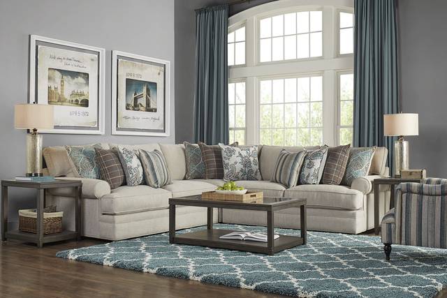 Cindy Crawford Home Lincoln Heights Beige 4 Pc Sectional - Thumbnail - Image 2