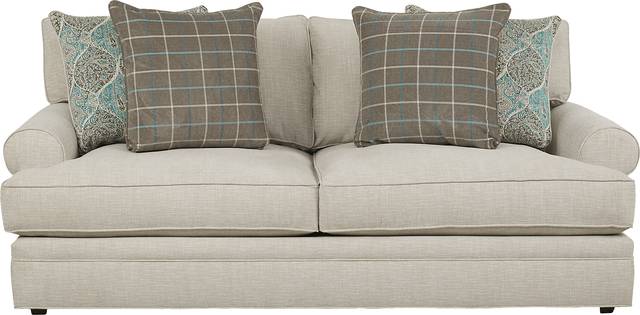 Cindy Crawford Home Lincoln Heights Beige Apartment Sofa - Thumbnail - Image 1