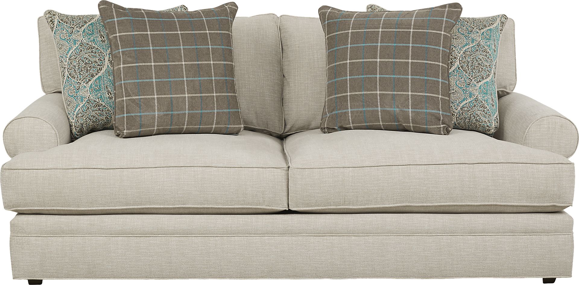Cindy Crawford Home Lincoln Heights Beige Apartment Sofa - Image 1