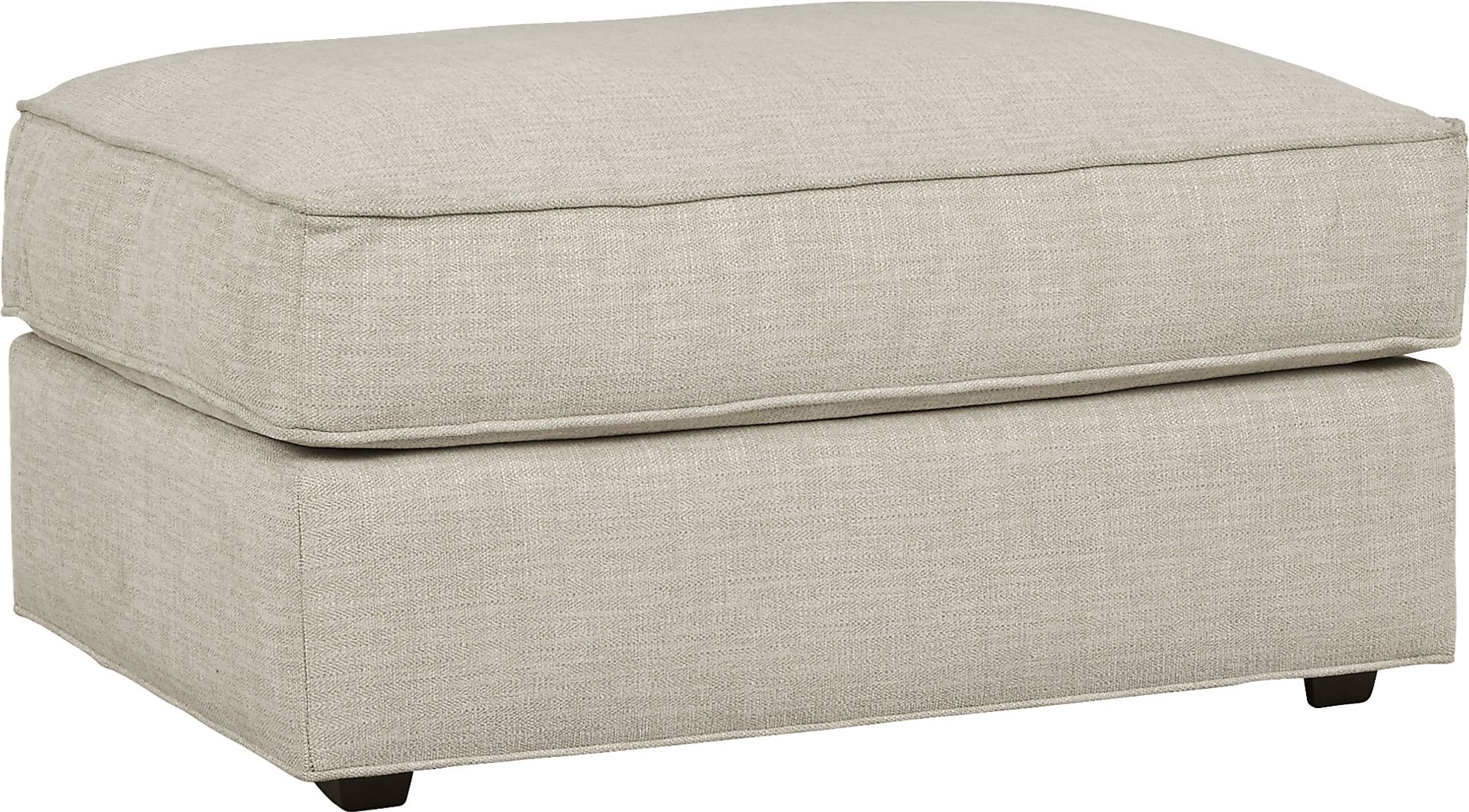 Cindy Crawford Home Lincoln Heights Beige Ottoman - Image 1