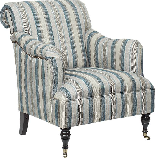 Cindy Crawford Home Lincoln Heights Teal Accent Chair - Thumbnail - Image 1