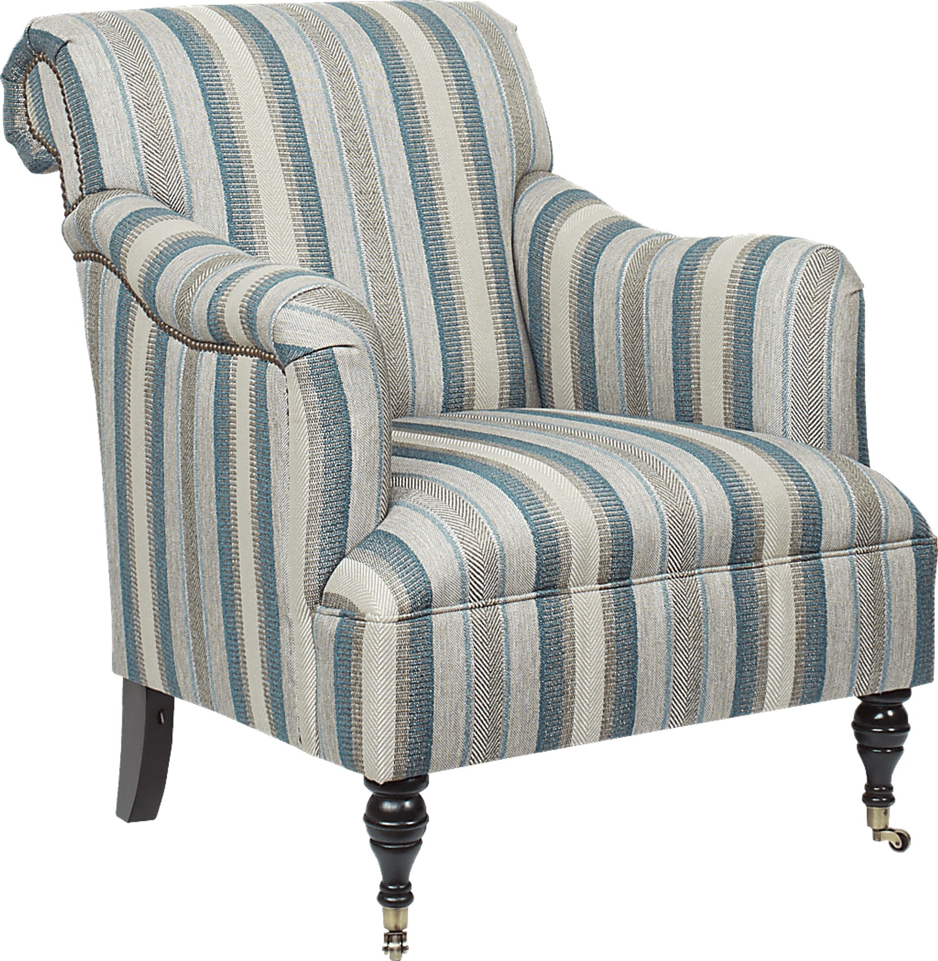 Cindy Crawford Home Lincoln Heights Teal Accent Chair - Image 1