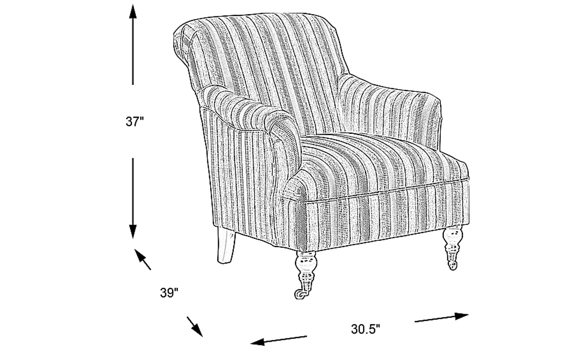 Dimension Image. Please refer to the Dimension Tab on this page for dimension details.