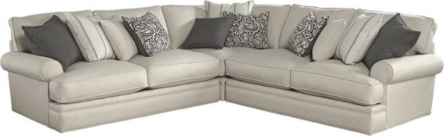 Cindy Crawford Home Lincoln Square Beige 3 Pc Sectional - Thumbnail - Image 1