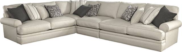 Cindy Crawford Home Lincoln Square Beige 4 Pc Sectional - Thumbnail - Image 1