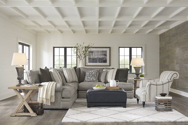 Cindy Crawford Home Lincoln Square Gray 4 Pc Sectional Living Room - Thumbnail - Image 1