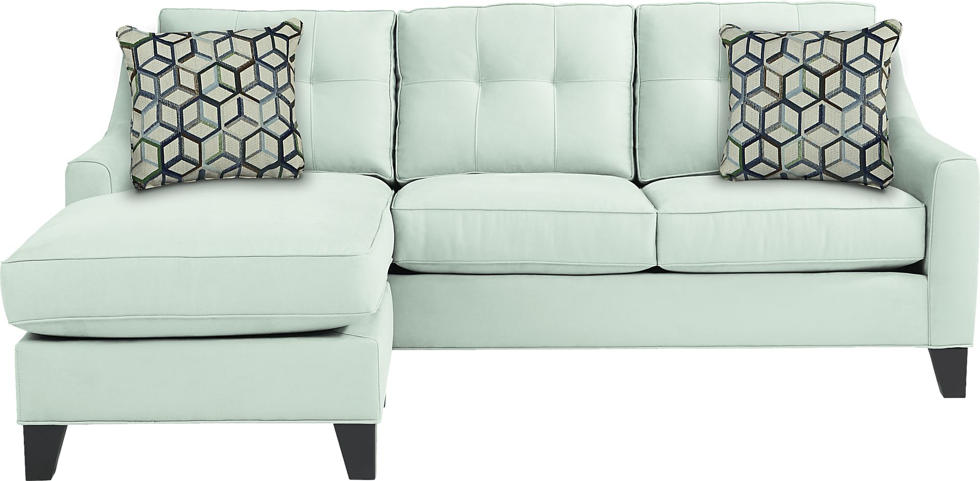 Cindy Crawford Home Madison Place Aqua Gel Foam Sleeper Chaise Sofa - Image 1