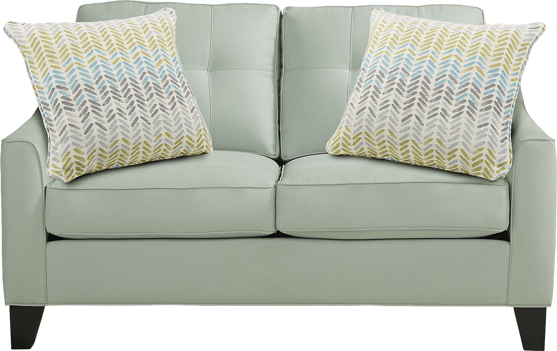 Cindy Crawford Home Madison Place Aqua Microfiber 5 Pc Living Room - Image 3