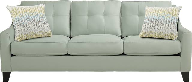 Cindy Crawford Home Madison Place Aqua Microfiber Sleeper - Thumbnail - Image 1