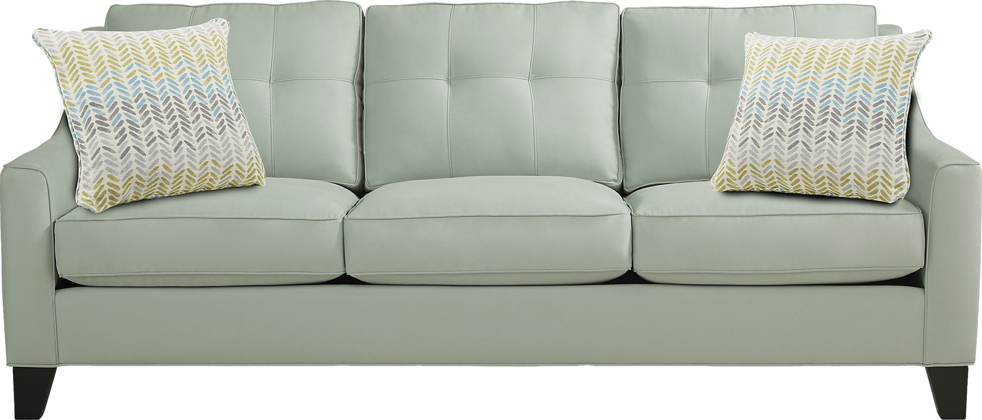 Cindy Crawford Home Madison Place Aqua Microfiber Sleeper - Image 1