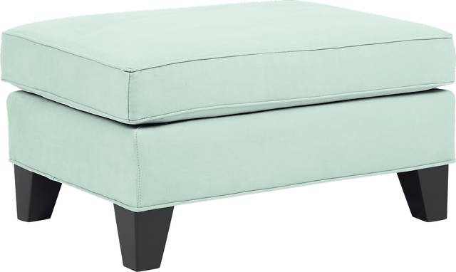 Cindy Crawford Home Madison Place Aqua Ottoman - Thumbnail - Image 1