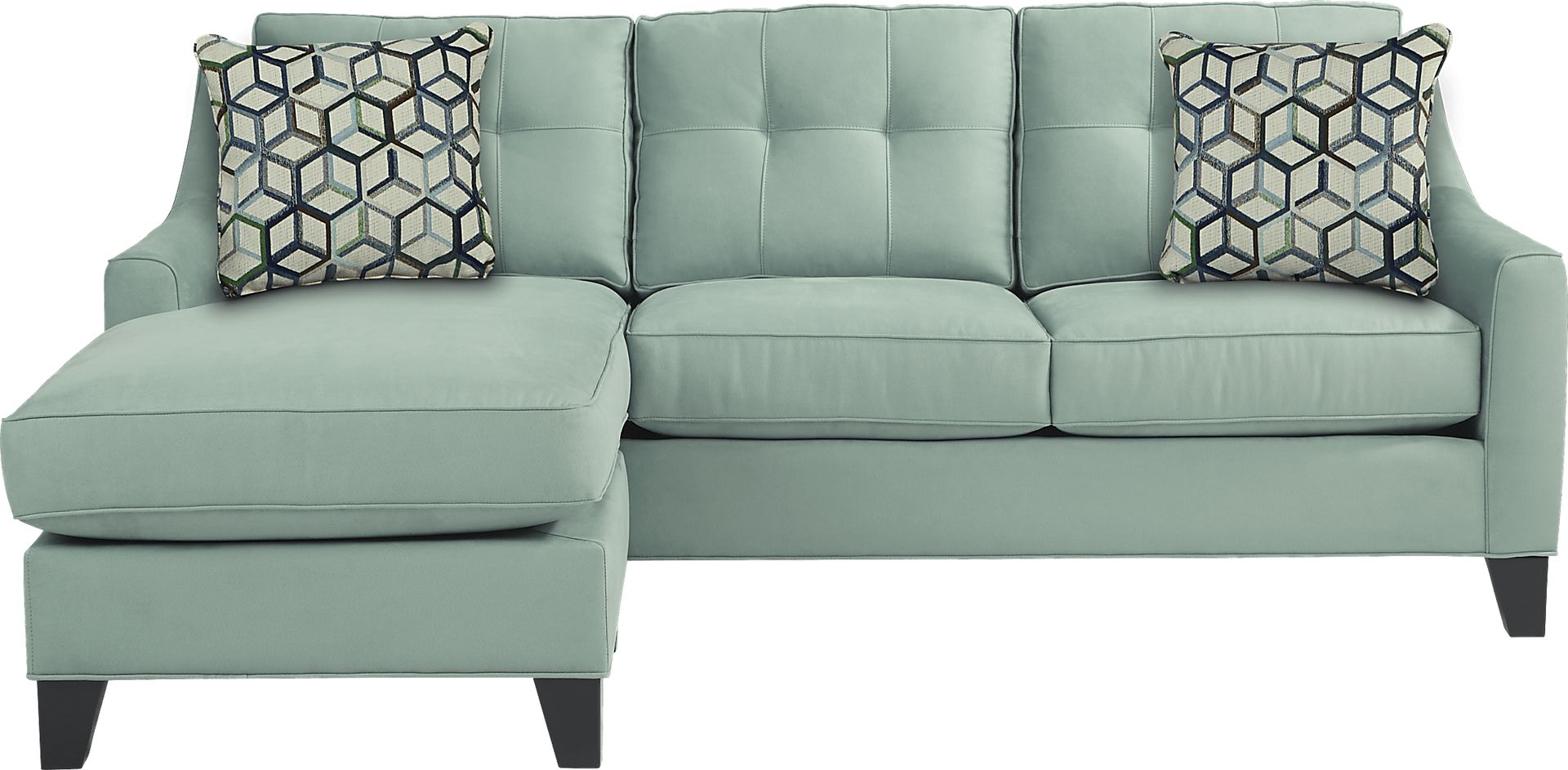 Cindy Crawford Home Madison Place Basil Microfiber 3 Pc Sectional Living Room - Image 2